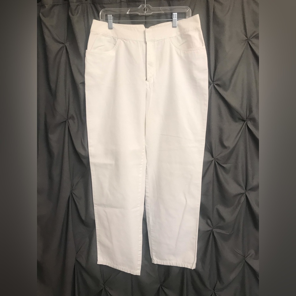 Liz Claiborne Lizwear Jeans White Womens 14 Tapered Leg